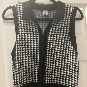 Black and white check dress